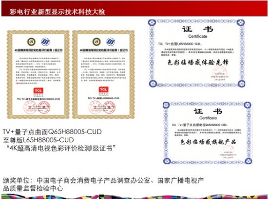 权威大奖力挺，TCL TV+量子点、曲面电视成消费者最信赖产品