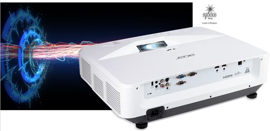 宏碁LU-U500激光超短焦投影机深入隧道工地，支持施工一线安全宣导
